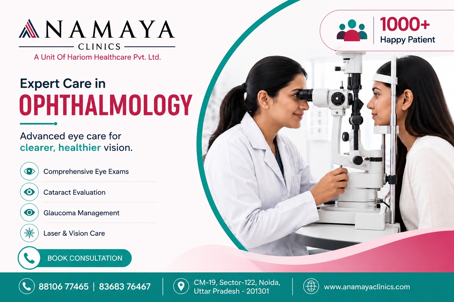 Anamaya Clinics Ophthalmology promotional banner